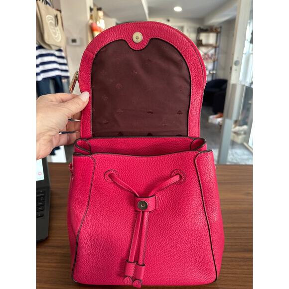 Kate Spade Leila Pebbled Leather Flap Backpack